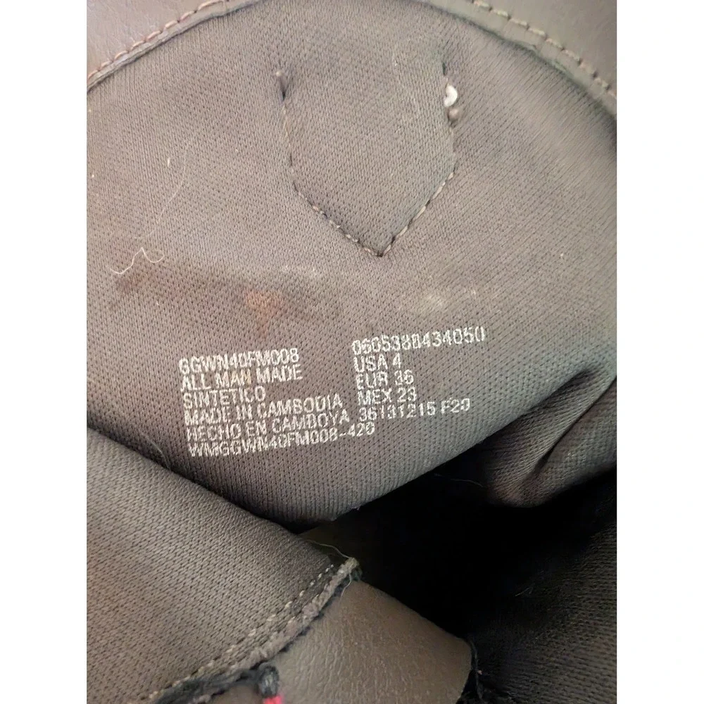 Wonder Nation Girls Brown Western Cowboy Boots Pink Stitching Size 4 GGWN40FM008